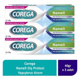 Corega 3x40 gr Naneli Süper Diş Protezi Yapıştırıcı Krem