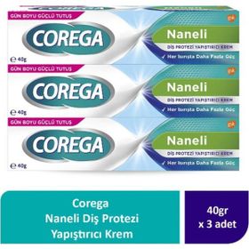 Corega 3x40 gr Naneli Süper Diş Protezi Yapıştırıcı Krem