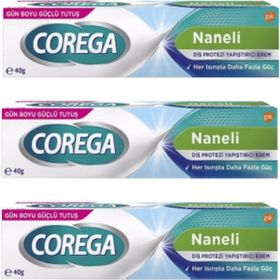 Corega 3x40 gr Naneli Süper Diş Protezi Yapıştırıcı Krem