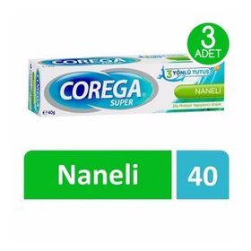 Corega 3x40 gr Super Protez Yapıştırıcı Naneli Krem