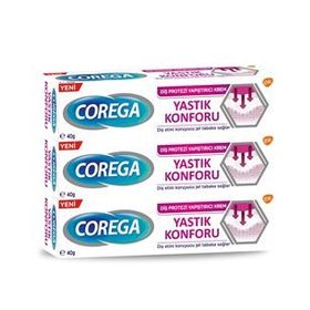 Corega 3x40 gr Yastık Konforlu Diş Protezi Yapıştırıcı Krem