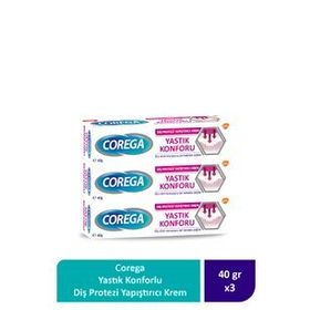 Corega 3x40 gr Yastık Konforlu Diş Protezi Yapıştırıcı Krem