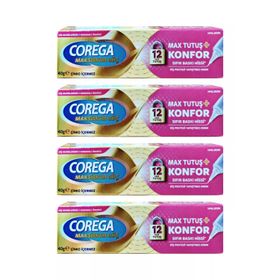 Corega 4x40 gr Maksimum Güç Tutuş Konfor Diş Protez Yapıştırıcı Krem