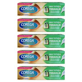 Corega 5x40 gr Maksimum Güç Tutuş Kalkan Diş Protezi Yapıştırıcı Krem