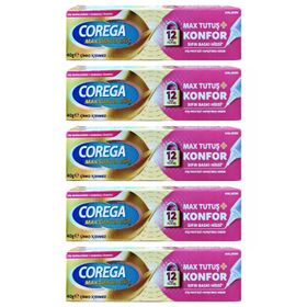 Corega 5x40 gr Maksimum Güç Tutuş Konfor Diş Protez Yapıştırıcı Krem
