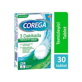 Corega Beyazlatıcı 30'lu Diş Protezi Temizleyici Tablet