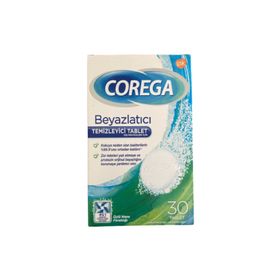 Corega Beyazlatıcı 30'lu Diş Protezi Temizleyici Tablet