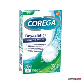 Corega Beyazlatıcı 30'lu Diş Protezi Temizleyici Tablet
