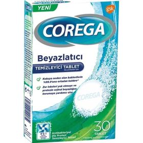 Corega Beyazlatıcı 30'lu Diş Protezi Temizleyici Tablet