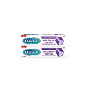 Corega Maximum Kontrol 2x40 gr Diş Protezi Yapıştırıcı Krem