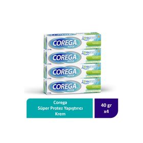 Corega Naneli 4x40 gr Diş Protezi Yapıştırıcı Krem