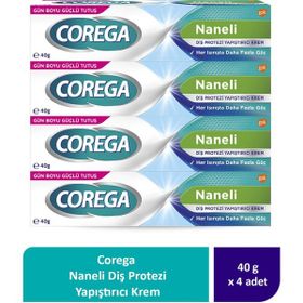 Corega Naneli 4x40 gr Diş Protezi Yapıştırıcı Krem