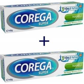 Corega Super Naneli 2'lü Diş Protezi Yapıştırıcı Krem