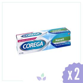 Corega Super Naneli 2'lü Diş Protezi Yapıştırıcı Krem