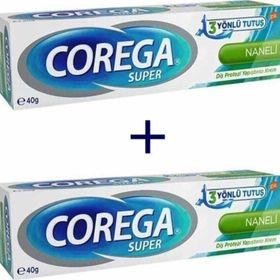 Corega Super Naneli 2'lü Diş Protezi Yapıştırıcı Krem
