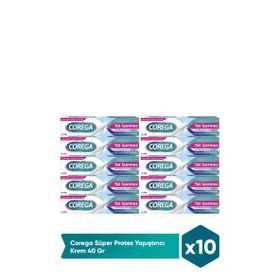 Corega Super Tat İçermez 10x40 gr Diş Protezi Yapıştırıcı Krem