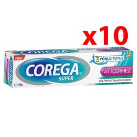 Corega Super Tat İçermez 10x40 gr Diş Protezi Yapıştırıcı Krem