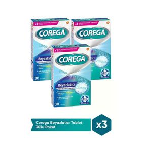 Corega Temizleyici Beyazlatıcı 3x30 Tablet
