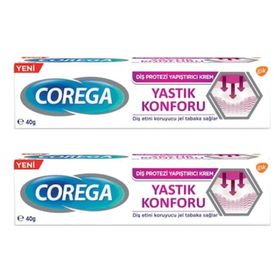 Corega Yastık Konforu 2x40 gr Diş Protezi Yapıştırıcı Krem