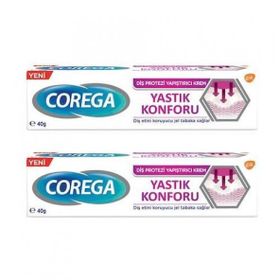 Corega Yastık Konforu 2x40 gr Diş Protezi Yapıştırıcı Krem