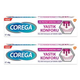 Corega Yastık Konforu 2x40 gr Diş Protezi Yapıştırıcı Krem