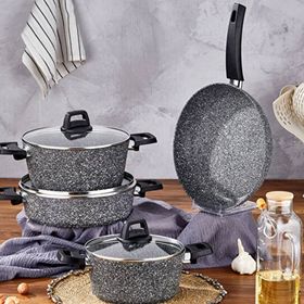 Cornella Cook 7 Parça Gri Granit Tencere Seti