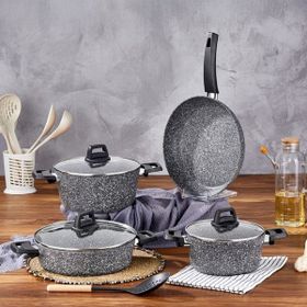 Cornella Cook 7 Parça Gri Granit Tencere Seti