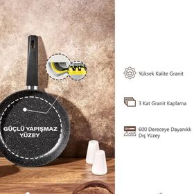 Cornella Cook 7 Parça Siyah Granit Tencere Seti