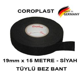 Coroplast 19 mm x 15 m Siyah Tüylü Bez Bant