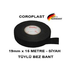 Coroplast 19 mm x 15 m Siyah Tüylü Bez Bant