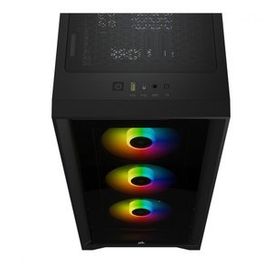 Corsair CC-9011204-WW Icue 4000X RGB Siyah Temperli Cam Yan Panel Mid Tower Bilgisayar Kasası