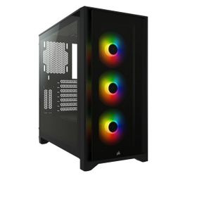 Corsair CC-9011204-WW Icue 4000X RGB Siyah Temperli Cam Yan Panel Mid Tower Bilgisayar Kasası