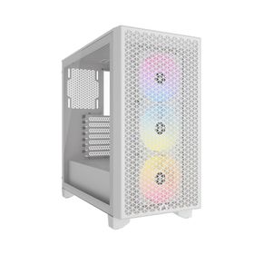 Corsair CC-9011256-WW iCUE 3000D 3xAR120 RGB AIRFLOW Temperli Cam Mid-Tower Beyaz Gaming Kasa