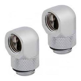 Corsair CX-9055008-WW Corsair XF Adapter 2-pack 90° Angled Rotary Chrome Fitting Adapter
