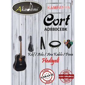 Cort AD880CE-BK Elektro Akustik Gitar