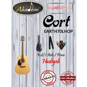 Cort EARTH70 LHOP Naturel Solak Akustik Gitar