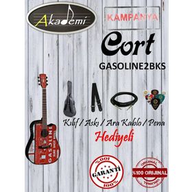 Cort Gasoline 2-BKS Elektro Akustik Gitar
