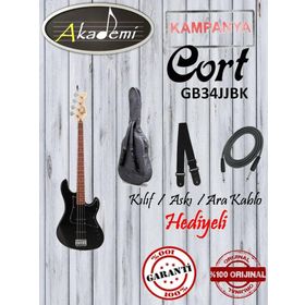 Cort GB34JJBK Siyah Bass Gitar