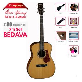 Cort L500CLHNAT Akustik Gitar