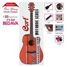 Cort Motor Oil 2-BKS Elektro Akustik Gitar