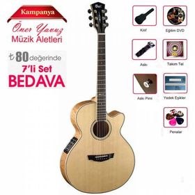 Cort SFX10-NAT Elektro Akustik Gitar