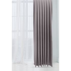 Cortibo Alaska Keten Açık Gri Tek Kanat Pilesiz 80x250 cm Fon Perde