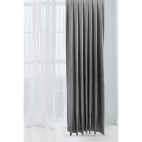 Cortibo Alaska Keten Antrasit Tek Kanat Pilesiz 80x270 cm Fon Perde