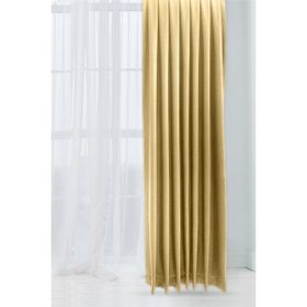 Cortibo Alaska Keten Hardal Tek Kanat Pilesiz 80x250 cm Fon Perde
