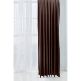 Cortibo Alaska Keten Kahverengi Tek Kanat Pilesiz 80x270 cm Fon Perde
