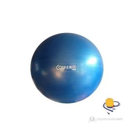 Cosfer Deluxe Anti-Burst Mavi 65 cm Pilates Topu