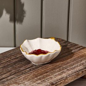 Cosiness 11 CM Krem Seramik Yaprak Çerezlik