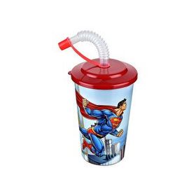 Cosiness 400 ml Süperman Kapakli Pipetli Bardak
