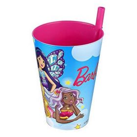 Cosiness Barbie Kapakli 400 ml Pipetli Bardak