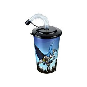 Cosiness TP513A Batman Kapaklı 400 ml Pipetli Bardak